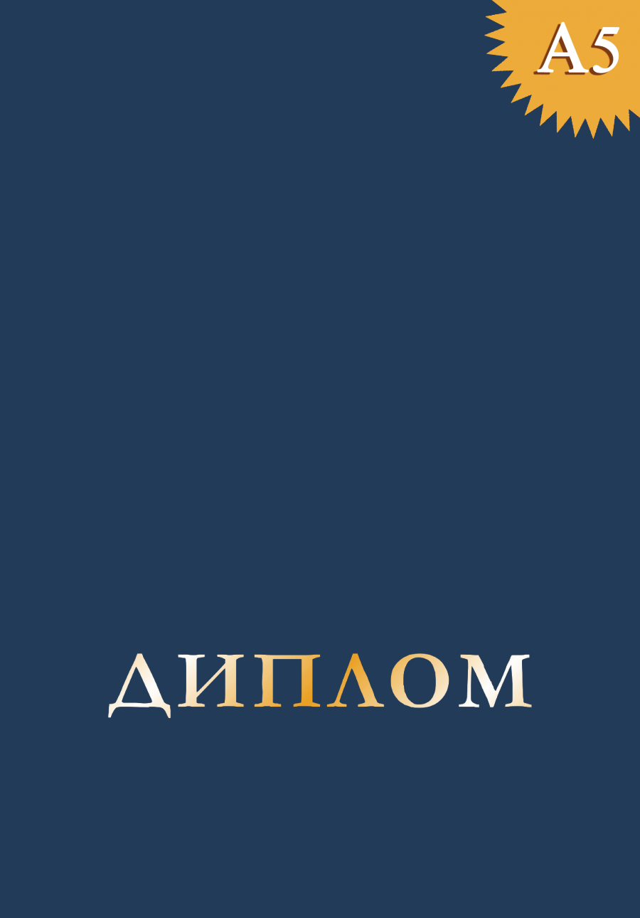 Обложка к диплому без герба с крупным тиснением