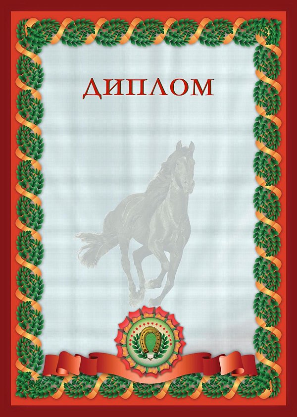 Бланк Диплома  "Конный спорт"