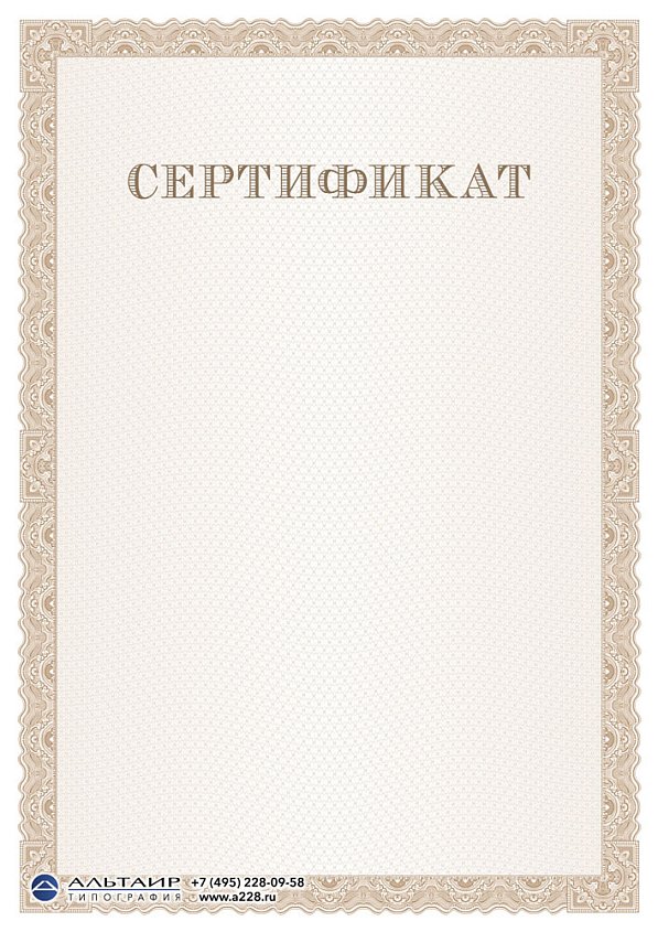 Бланк с защитой "Изразец", бронзовый, 5 элементов защиты