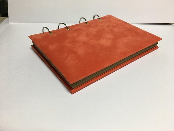 Блокноты на кольцах из бархата