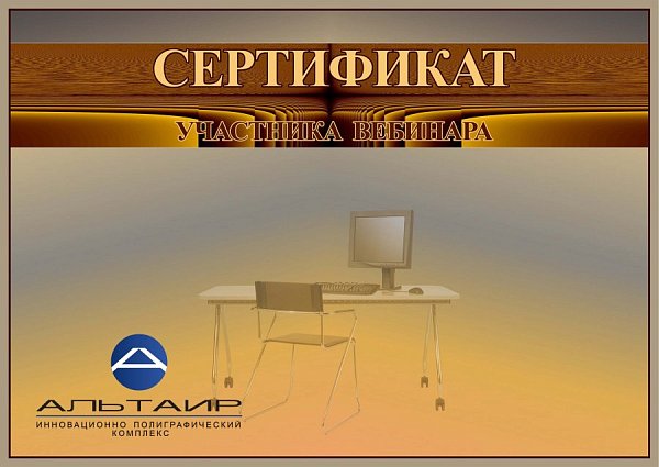 Сертификат участника вебинара для программистов