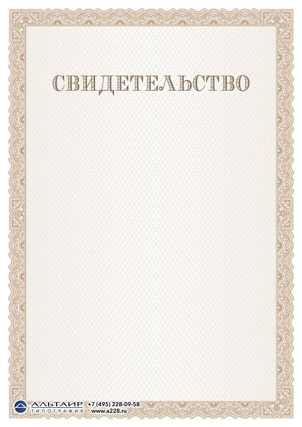Бланк с защитой "Изразец", бронзовый, 5 элементов защиты