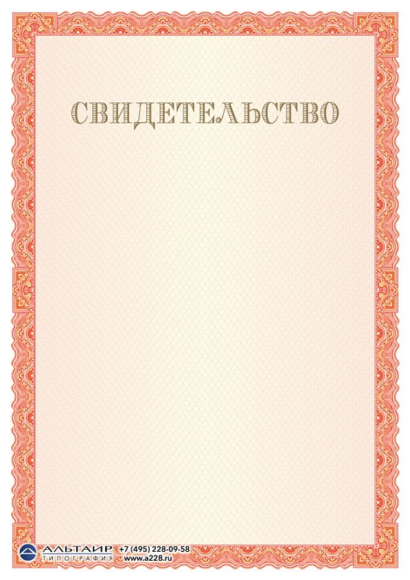 Бланк с защитой "Изразец", красный, 6 элементов защиты