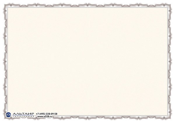 Бланк с защитой "Возрождение" коричневый