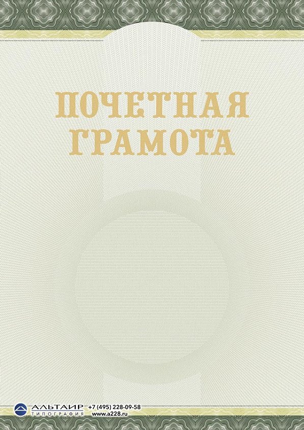 Бланк с защитой "Арка", зеленый, 4 элемента защиты