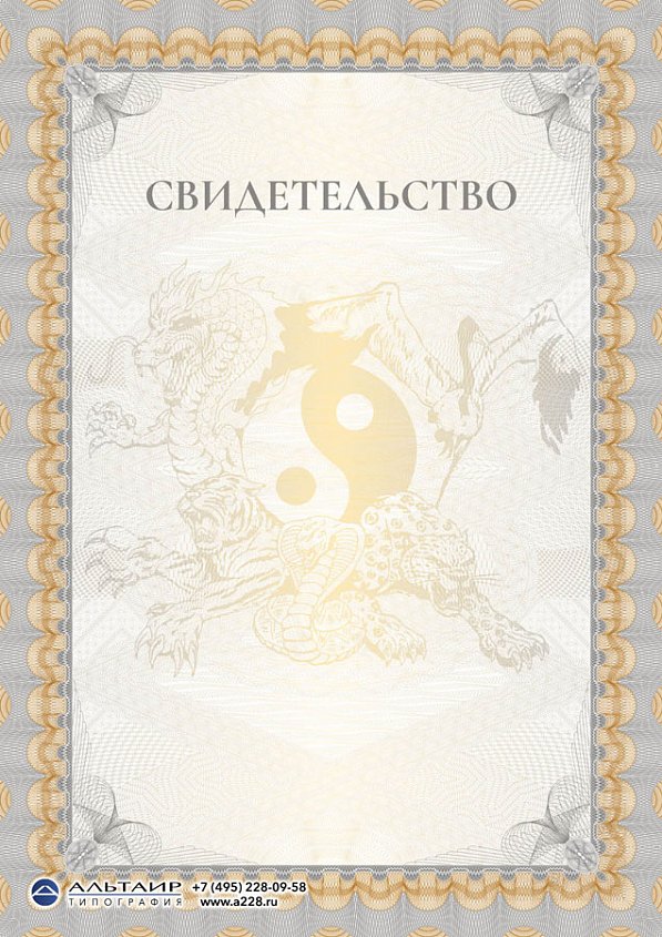 Спортивный бланк "Восточные единоборства", вертикальный