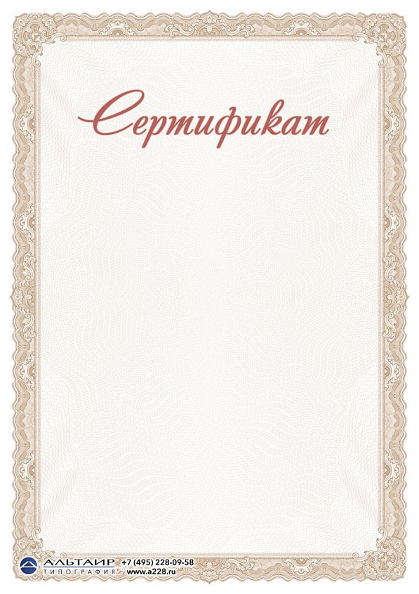 Бланк с защитой "Гармония", бронзовый, 5 элементов защиты