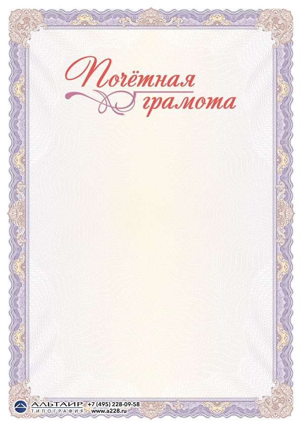 Бланк с защитой "Гармония", сиреневый, 6 элементов защиты