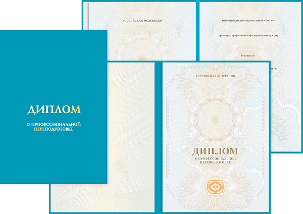 Бланк диплома о проф. переподготовке "Восход солнца"
