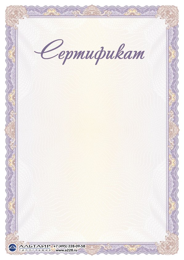 Бланк с защитой "Гармония", сиреневый, 6 элементов защиты