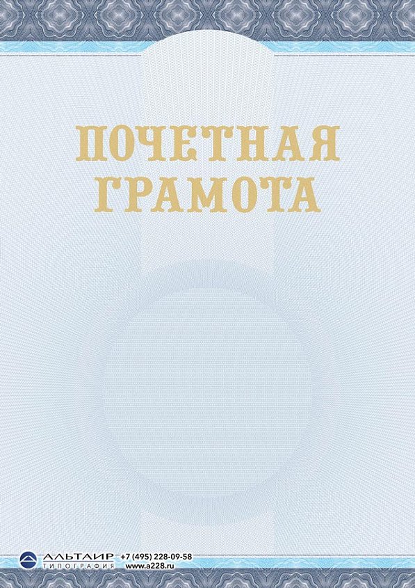 Бланк с защитой "Арка", синий, 4 элемента защиты