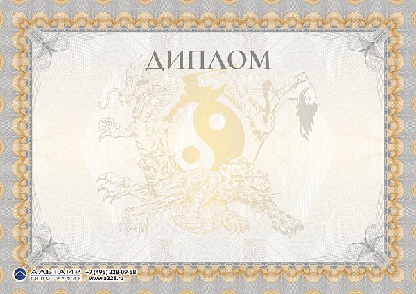 Спортивный бланк "Восточные единоборства", горизонтальный