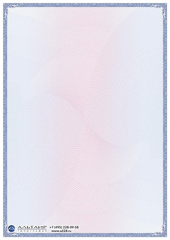 Бланк с защитой "Приз", синий