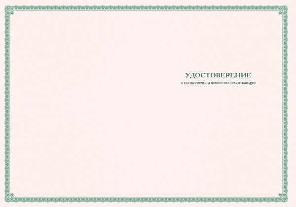 УДОСТОВЕРЕНИЕ Бланк для  учебных учреждений